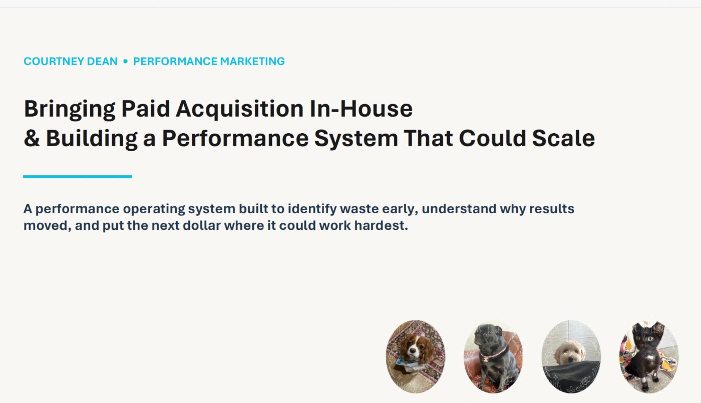 Bringing Paid Acquisition In-House & Growth Transformation, image 1